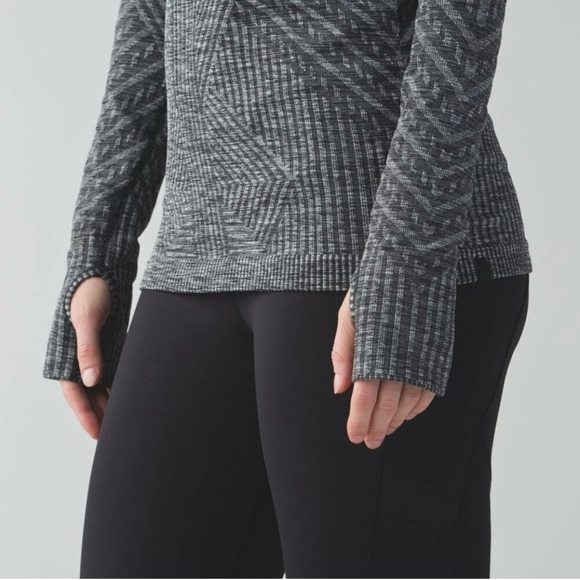 Lululemon Rest Less Pullover Heathered Black Top Size 4/6 - Picture 4 of 13